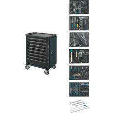 Hazet werkstattwagen in anthrazitgrau 8 schubladen 264 werkzeugen 179n-8-ral70 90.000