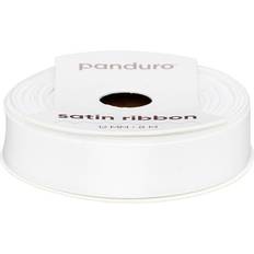 Panduro Hobby Vitt satinband – 12 mm brett och 8 meter långt