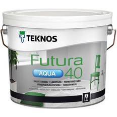 Målarfärg Teknos Lackfärg Futura Aqua 40 NCS-S0500-N 3L Vit