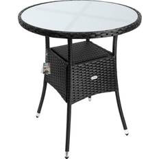 Glass Outdoor Bistro Tables Deuba Rattan Bistro
