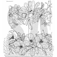 Tim Holtz cling rubber stamps floral cms461