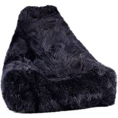 Beige Poltrone sacco Natures Collection Long Wool Sheepskin Bean Bag Chair Navy Poltrona sacco