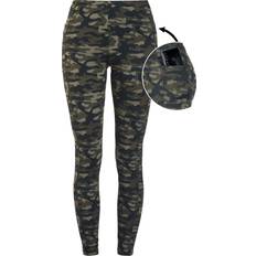 3XL Tights Rock Rebel by EMP Leggings Olivenfarget Camo Leggings med Sidelommer til Damer olivengrønn