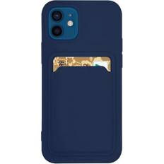 Hurtel Silicone Korthållare Skal Samsung Galaxy A22 4G Marinblå