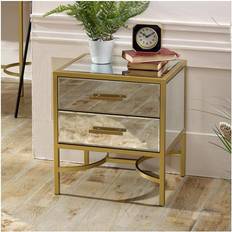 Gold Small Tables Melody Maison Gold Mirrored Bedside Venus Small Table