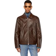 Diesel Leather Outerwear Diesel Brown L-Hudson Leather Jacket 7BB IT