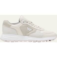 Prada Sneakers Prada Nubuck And Nylon High-top Sneakers Chalk White 8,5