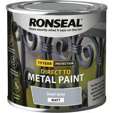 Ronseal Metal Paint Ronseal Direct to Steel Matt Metal Paint Grey 0.25L
