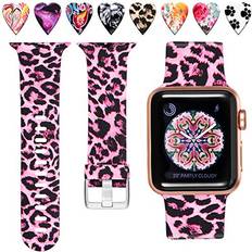 Laffav Compatible with Apple Watch Band 42mm 44mm iWatch SE Ultra 8/7/6/5/4/3/2/1 Sexy Leopard S/M