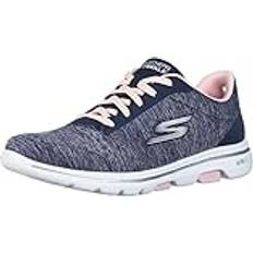 Skechers Damen GO Walk 5-True Turnschuh, Marineblau/Pink