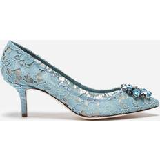 Viscosa Tacones y Zapatos de Tacón Dolce & Gabbana Lace rainbow pumps with brooch detailing