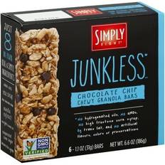 Gluten Free Bars Simply Eight Junkless Chewy Granola Bars Chocolate Chip 6