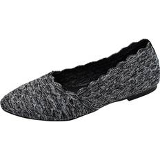 Skechers Low Shoes Skechers Women's Cleo-Honeycomb Ballet Flat, Black/Charcoal