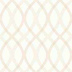 Beacon House Contour Beige Geometric Lattice Wallpaper 20.5in x 396in x 0.025in Beige