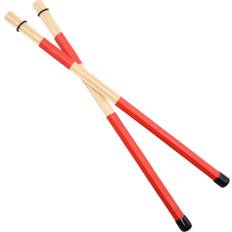 Red Drumsticks Jazz Drum Sticks Brushes Made of Bamboo Red