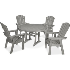 Patio Dining Sets Polywood Nautical Curveback Adirondack Patio Dining Set