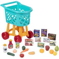 Battat BT2535C1Z Deluxe Toy Shopping Trolley with Pretend Play Food Accessories for Kids 3 23-Pieces