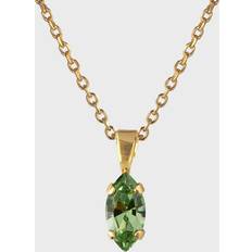 Caroline Svedbom Grön Halsband Caroline Svedbom Petite Navette Necklace Halsband Dam Guld