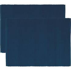 Linum Individuales Linum 2 Manteles Uni 35 x 46 cm Indigo Blue Individuales Azul