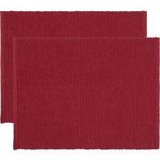 Lin Sets de table Linum Lot 2 Sets De Uni 35x46 cm Rouge Set de table Rouge (35x)