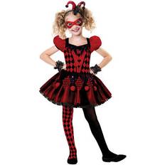 Teens Fancy Dresses Fancy Dress Amscan Girl's Harlequin Cutie Halloween Costume