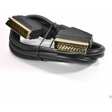 Kenable Scart 21 pins connected Black Lead 3m