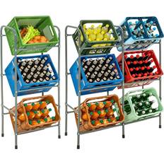 tectake Crate rack for 3 beverage crates