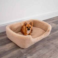 Archie & Oscar Merino Wool Pet Bed cappucino Natural M