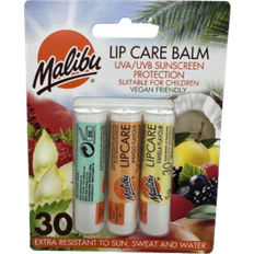 Malibu Lip Care Malibu Blister Lipbalm with SPF30, Mint/Mango/Vanilla