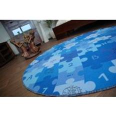 Carpets & Rugs RUGSX Circle Puzzle Blue