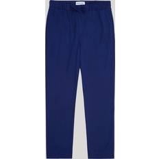 Frescobol Carioca Oscar Linen Trousers Navy-Blue