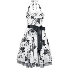 H&R London Floral Long Dress Medium-length dress white black