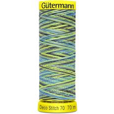 Multifargete Sytråd Gutermann Deco Stitch Multi 70 Blå/Grønn Sytråd Polyester 9852 70m