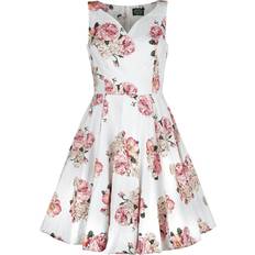 6XL - Donna Vestiti Rockabilly di H&R London Taraneh Swing Dress - Bianco/Rosa