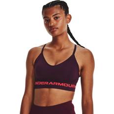 Under Armour B BH'er Under Armour Seamless Low Long Bra, sports-bh, dame Dark Maroon Dark