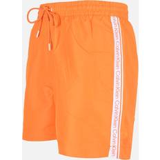 Calvin Klein Orange Swimwear Calvin Klein Logo Tape Swim Shorts, Sun Kissed Orange