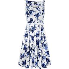 H&R Rockabilly Kleid Knielang Swing Dress - Blue Rosaceae