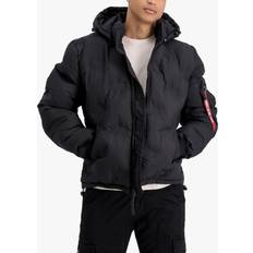 Hooded puffer alpha Alpha Industries Hooded Logo Puffer 03 Black