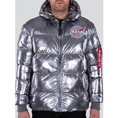 Alpha Industries Mens Hooded Puffer NASA Metallic FD Jacket