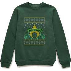 Gröna - Herr - Jultröjor DC Comics Aquaman Knit Christmas Jumper Forest Green