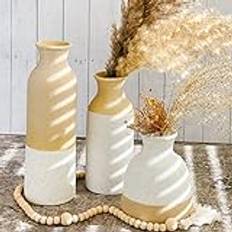 Kate Aspen Set Of 3 Modern Farmhouse Vases Vase 3pcs