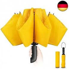 Compact Windproof Strong - Automatic Windproof Inverted Umbrellas - Yellow