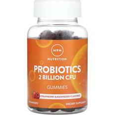 Aardbei Darmgezondheid MRM Probiotic Gummies Strawberry & Raspberry 2 billion