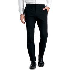 Pants Haggar Haggar mens 4-way Stretch Ultra Slim Flat Front Dress Pants, Black, x 32L