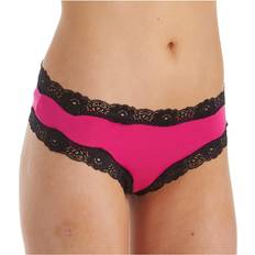 Dreamgirl Dreamgirl Women's Cheeky Panty with Criss-Cross Back, Hot Pink/Black