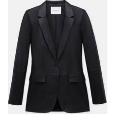 Cuero Blazers Lafayette 148 New York Leather Single Breasted Blazer