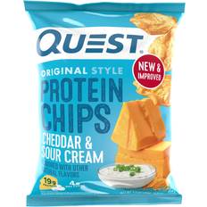 Bars Quest Nutrition Cheddar & Sour Cream Protein Chips Low Free Baked Count