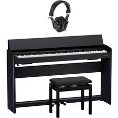 Roland Keyboard Instruments Roland F701 88-Key SuperNATURAL Digital Piano, Black w/Bench, Headphones