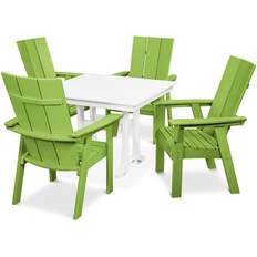 Patio Dining Sets Polywood Modern Curveback Adirondack Patio Dining Set