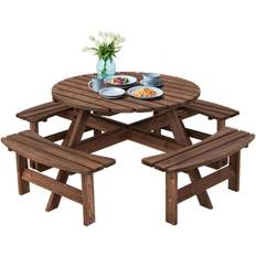 Wood Picnic Tables Clihome 8 Person Fir